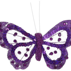 Decorative butterfly on клипсе 15см, Colour - purple BonaDi 117-901-1