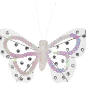 Decorative butterfly on клипсе 15см, Colour - white BonaDi 117-901-3