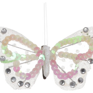 Decorative butterfly on клипсе 11см, Colour - white BonaDi 117-902
