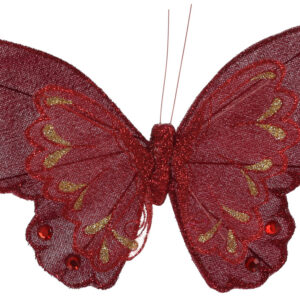 Decorative butterfly on клипсе 21см, Colour - red BonaDi 117-912-3