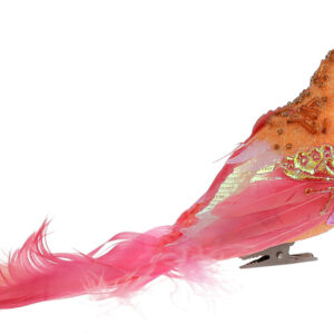 Decorative bird on клипсе 20см, Colour - Orange BonaDi 155-522-8