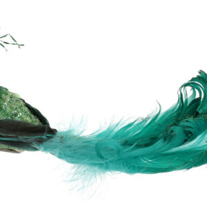Decorative bird on клипсе Peacock 30см, Colour - green BonaDi 155-525-2