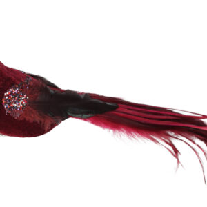 Decorative bird on клипсе 30см, Colour - Bordeaux BonaDi 499-039