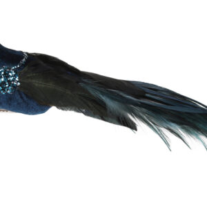 Decorative bird on клипсе 30см, Colour - deep blue from black BonaDi 499-040