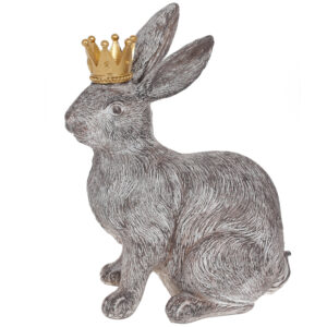 Decorative statuette Rabbit from crown, 31см, Colour - состаренный white BonaDi 450-921