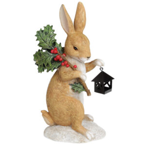 Decorative statuette Bunny from lantern, 21см, Colour - light-brown BonaDi 707-778