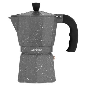 Гейзерна кавоварка Ardesto Gemini Molise 6 чашок сірий алюміній AR0806AGS