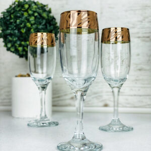 Set glasses for champagne 6 PC x 190 ml from pattern Safari Goose Crystal ERV318-419