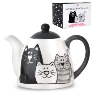 Kettle tea "Мурчики" h-11,5см, 850мл ST2235-19
