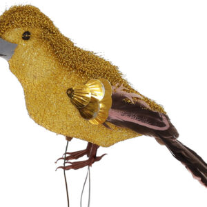 Decorative bird A parrot 12см, Colour - gold BonaDi 112-502-3