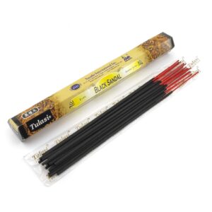 Black Sandal Exotic Incense Sticks (Чорний Сандал)(Tulasi) шестигранник 34381