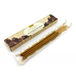 Black Sandalwood Incense Stiks 15 g (Пилкові пахощі Чорний Сандал 15 грам)(Tulasi)34397