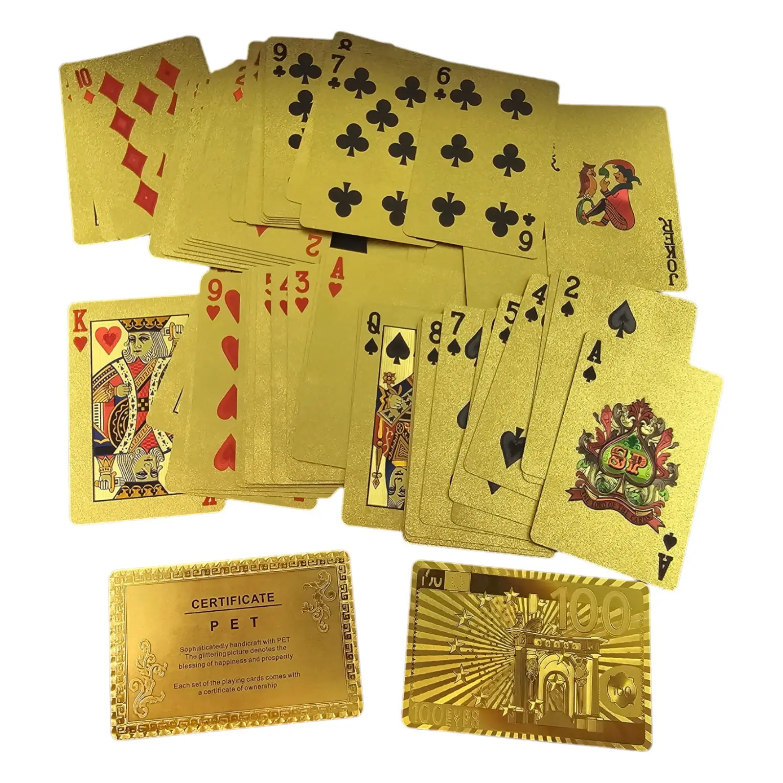 Plastic playing cards 100 Euro (9x6x2 cm) 26755A