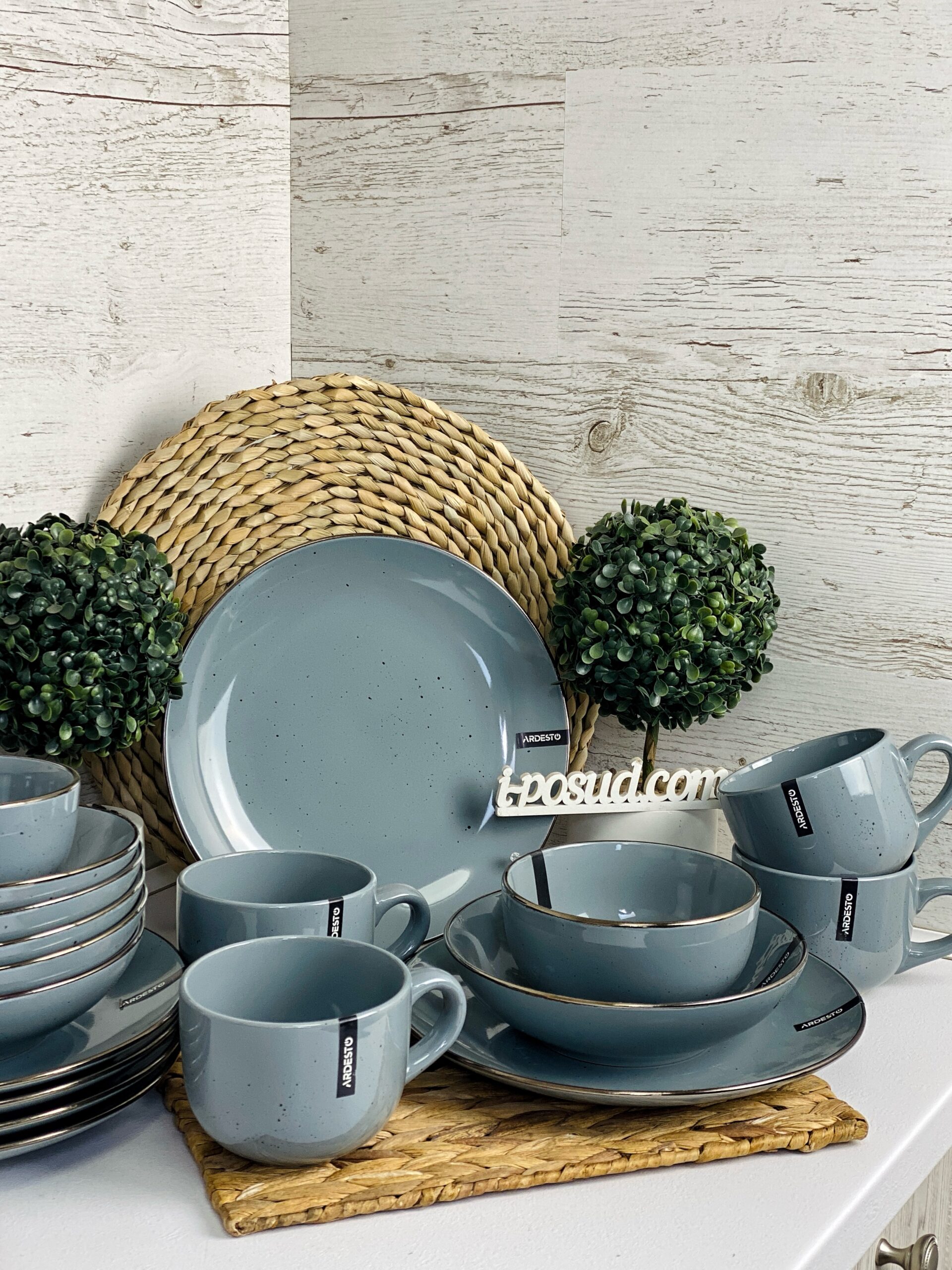Набір посуду 18 пр Ardesto Bagheria Grey AR0018GREY