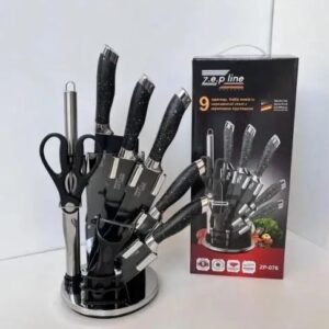 Набір кухонних ножів 9 предметів Zepline ZP-076