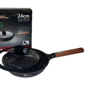 Frying pan with lid 24 cm non-stick coating Higher Kitchen HK318
