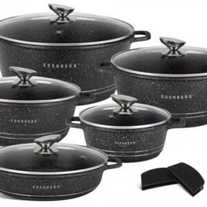 Edenberg 10-piece cookware set with marble non-stick coating EB-12911