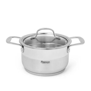Saucepan NORDIA 16x9 cm/1,8 l with glass lid Fissman FS5371