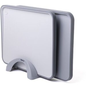 Set of 2 cutting boards 34x28 cm, color Grey (plastic + TPR) Fissman FS8057