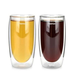 Set of 2 FRAPPE 350 ml double-walled glasses (heat-resistant glass) Fissman FS6447