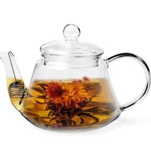 Teapot 1000 ml with steel filter (heat-resistant glass) Fissman FS9450