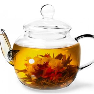 Teapot 600 ml with steel filter (heat-resistant glass) Fissman FS9447