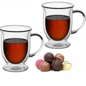 Set of 370 ml glass cups 2pcs Kamille KM-9014