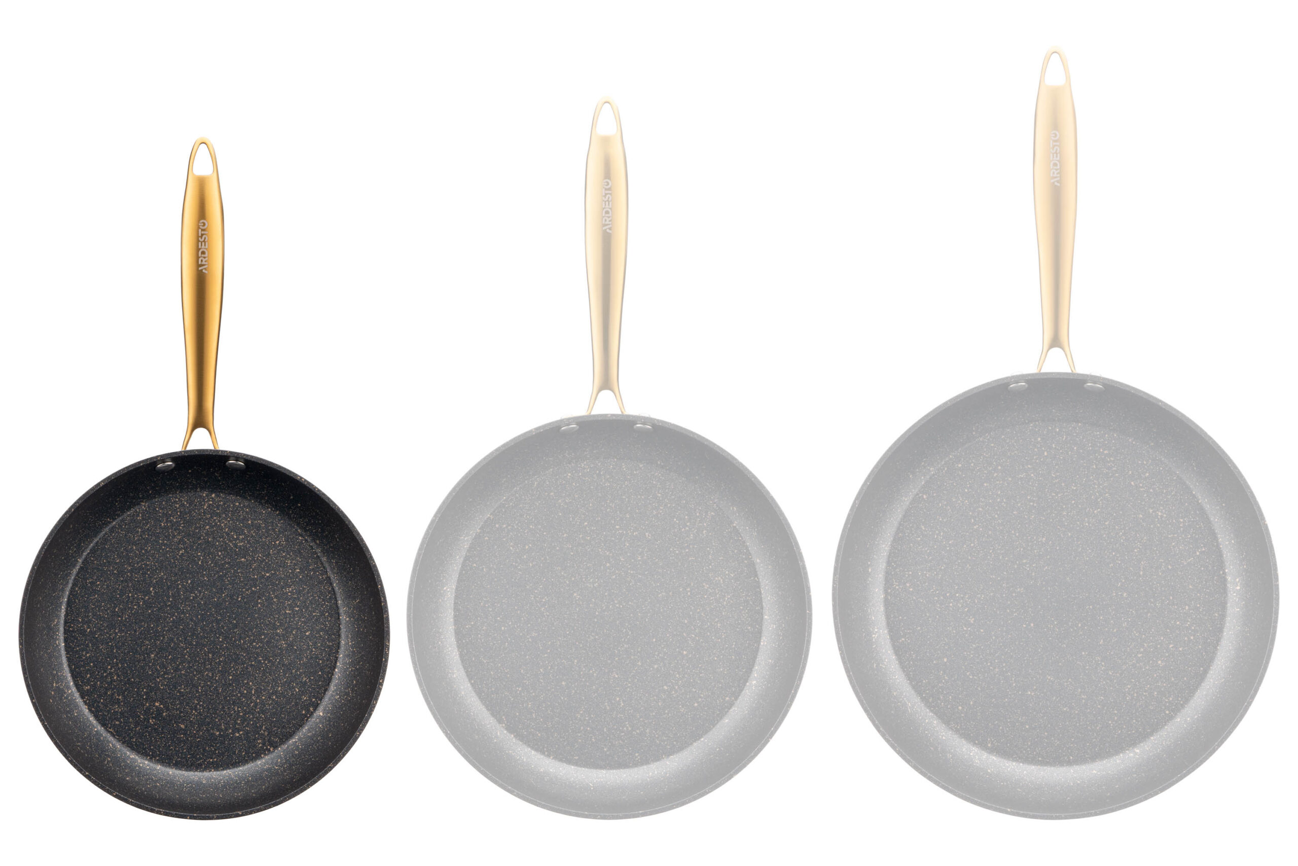 Ardesto Black Mars Sparkle patelnia 24 cm, czarna, aluminium AR1924BM - Image 2