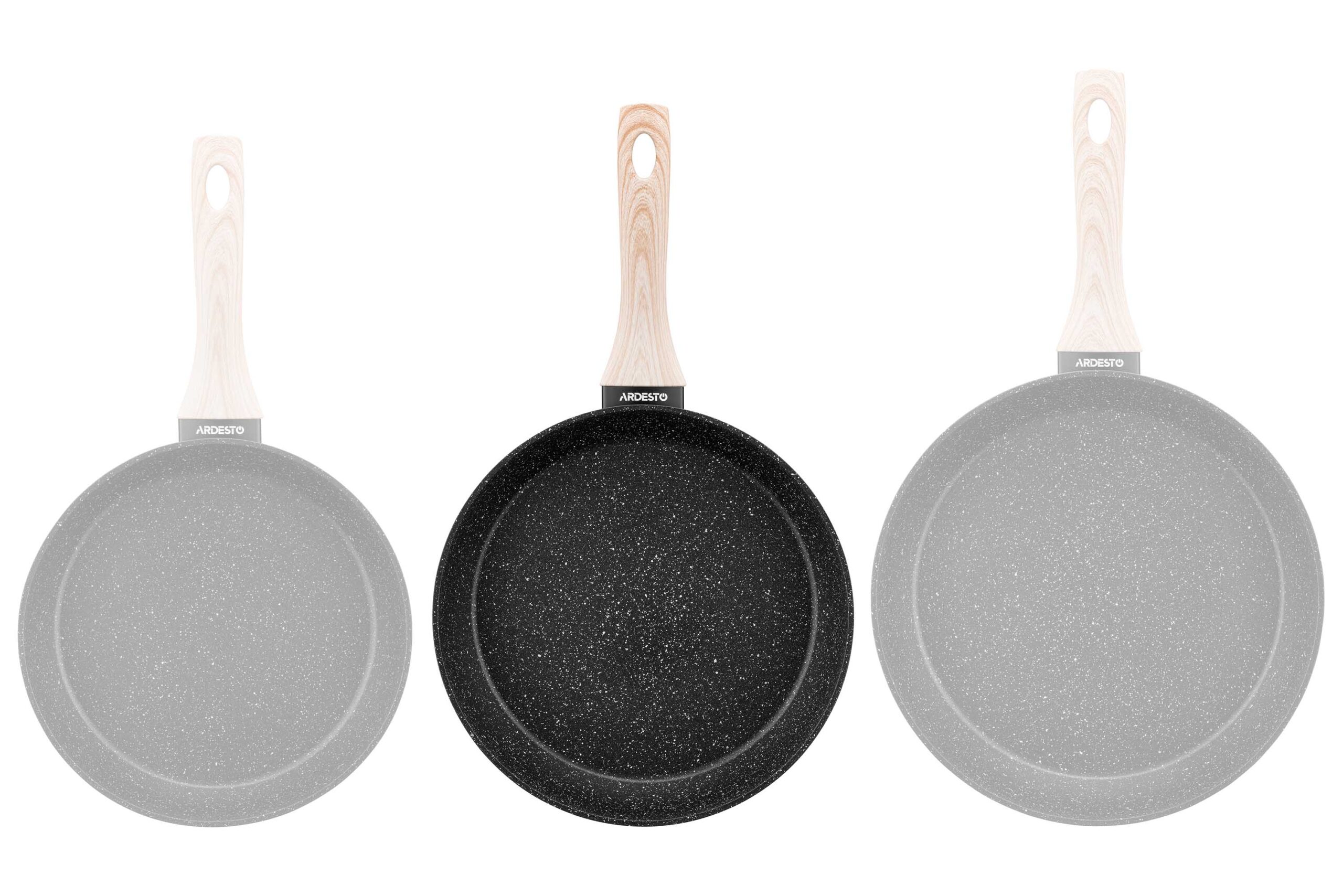 Deep frying pan Ardesto Midori 26 cm, black, aluminum AR1926MI - Image 2