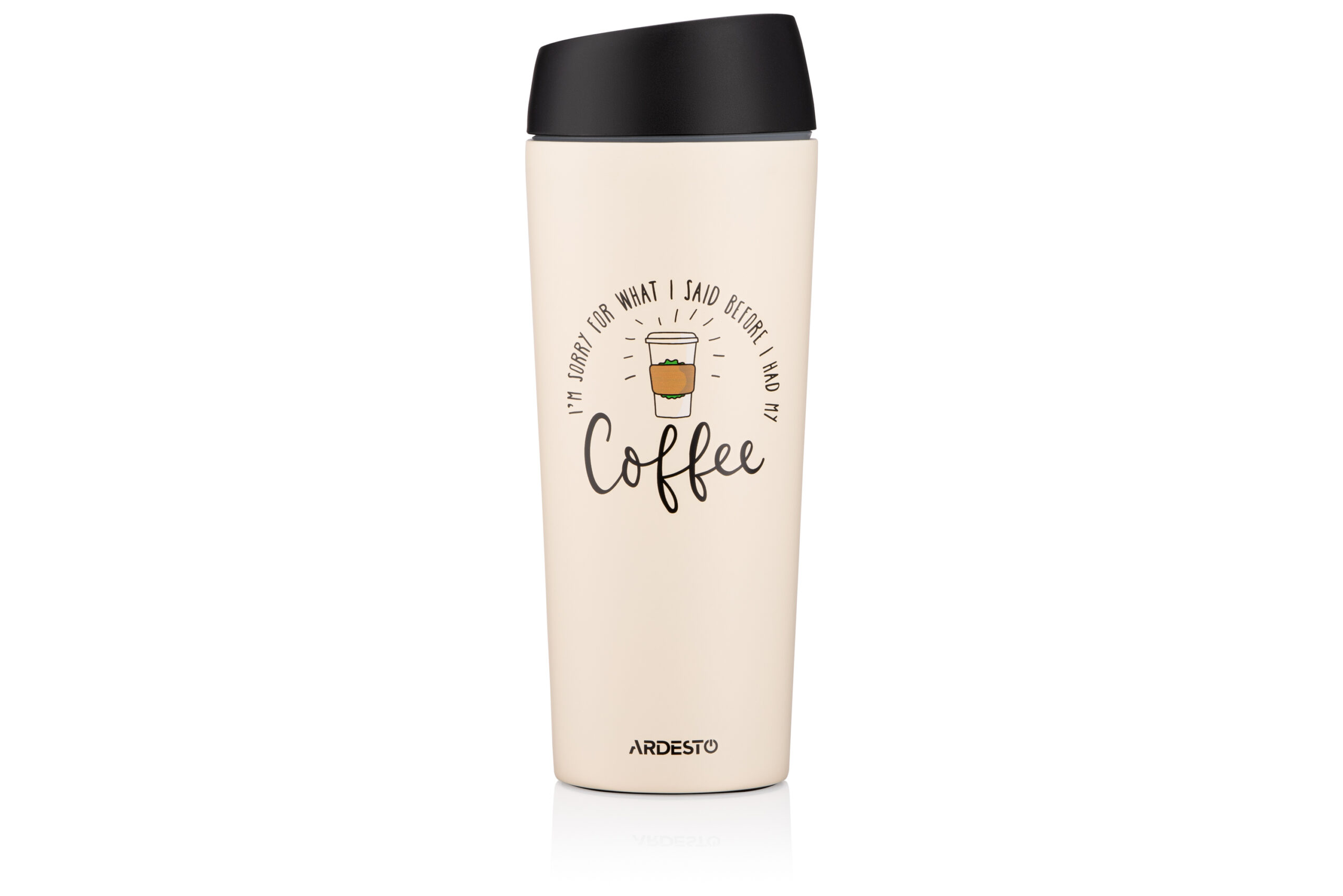 Термокухоль Ardesto Coffee Time 450 мл бежевий AR2645C