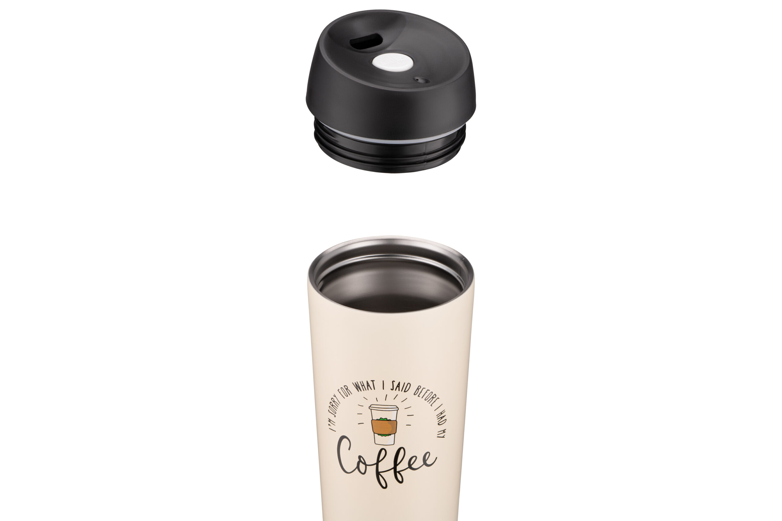 Термокухоль Ardesto Coffee Time 450 мл бежевий AR2645C - Зображення 2