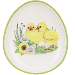 Блюдо керамическое в форме яйца Happy Easter 20.5*18.2*3см DM170-E