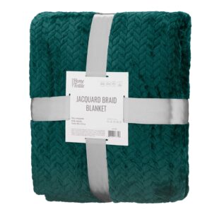 Ardesto Jacquard Braid 200x220 cm emerald plaid ART0208JB