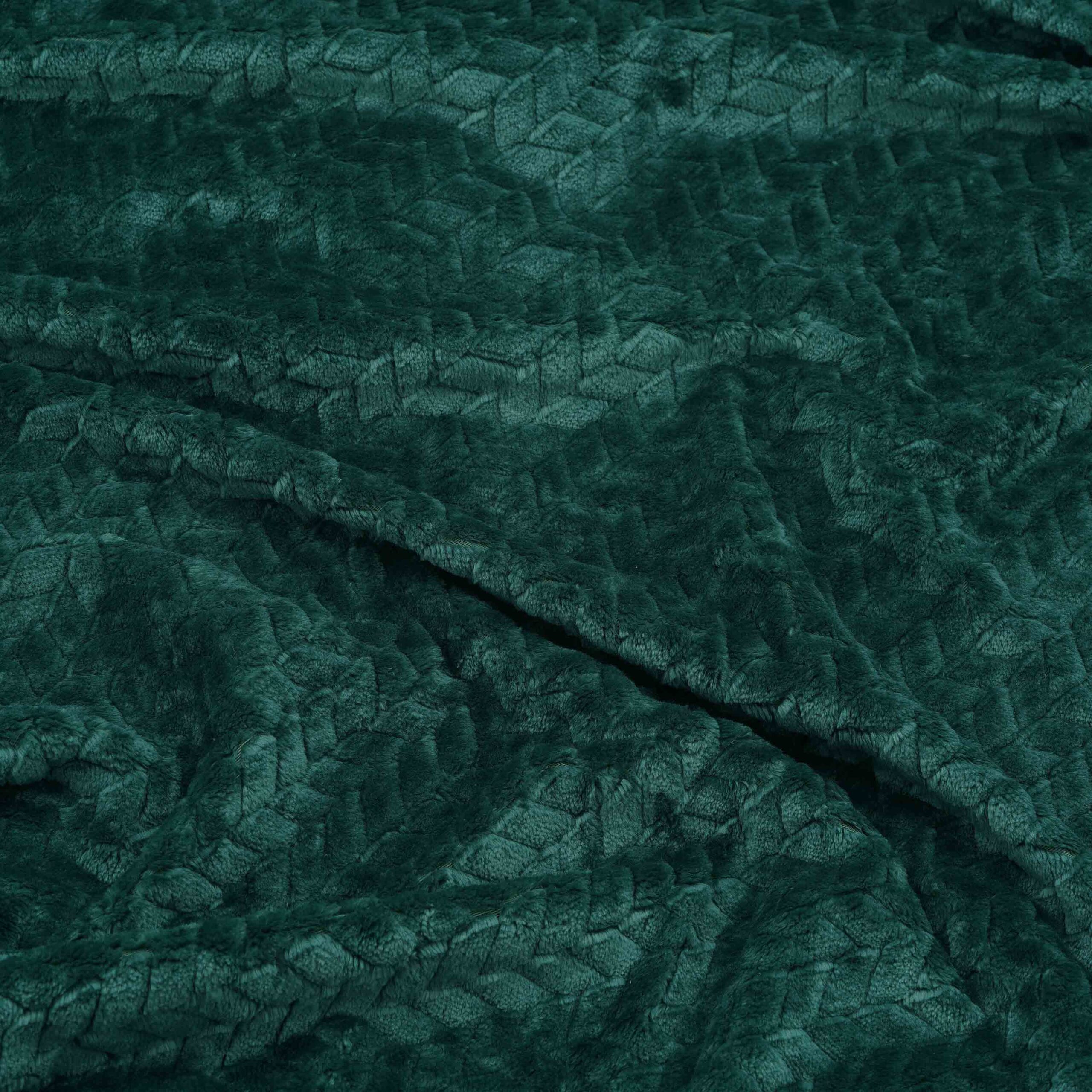 Ardesto Jacquard Braid 200x220 cm emerald plaid ART0208JB - Image 2