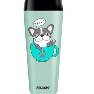 Thermo mug Ardesto Coffee time Frenchie 450 ml, stainless steel, green AR2645DG