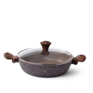Saucepan MAGIC BROWN 26x6,5 cm / 2,85 l with glass lid Fissman FS4336