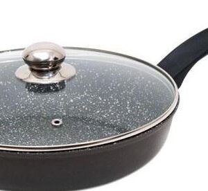 Frying pan with a/o coating and glass lid AS40223