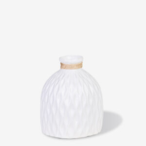Ceramic vase 13.5x13.5x18 cm Eterna 2803-18 White