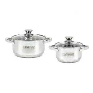 Set of pots with lids 4 pieces Holmer СS-1452-SS