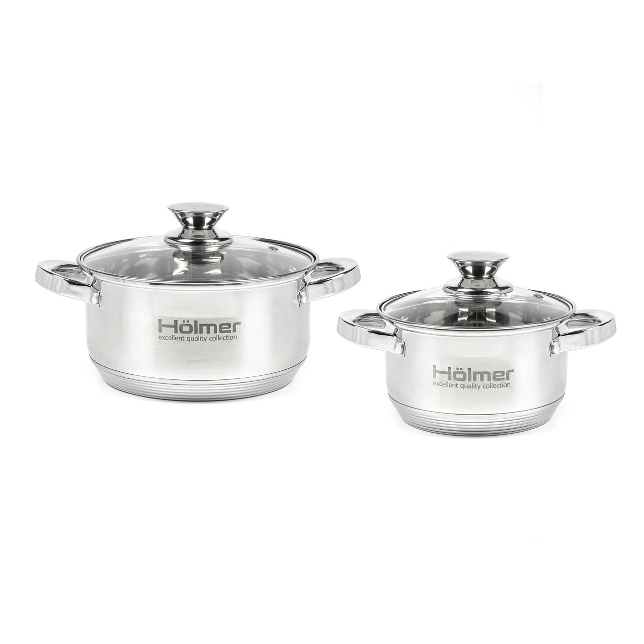 Set of pots with lids 4 pieces Holmer СS-1452-SS