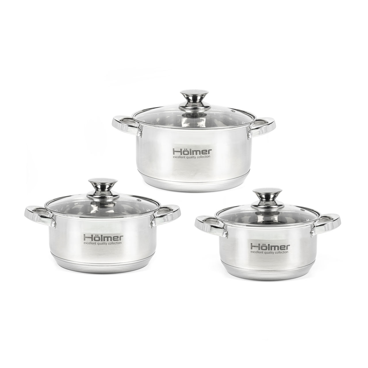 6-piece cookware set Hölmer CS-1653-SS