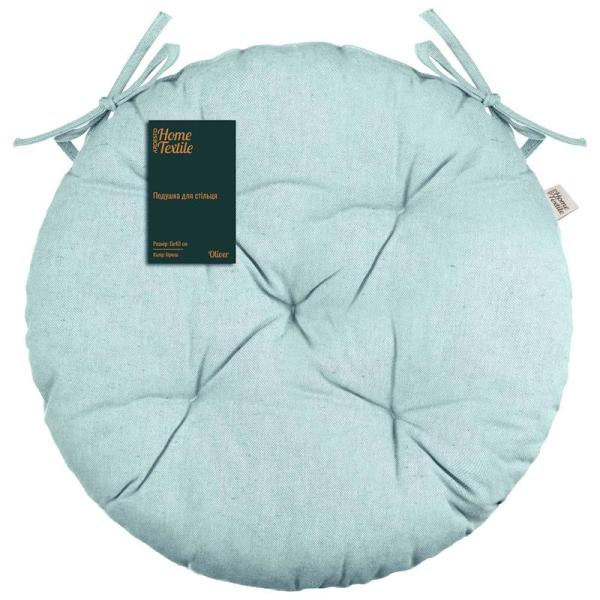 Poduszka na krzesło Ardesto Oliver, 40 cm, 100% bawełna, wypełnienie: 50% holof, 50% pp, turkusowa ART03OT
