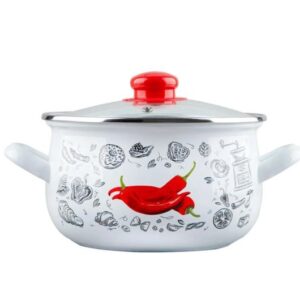 Кастрюля Gusto Перчинка белая 4 л GT-T-120-WP