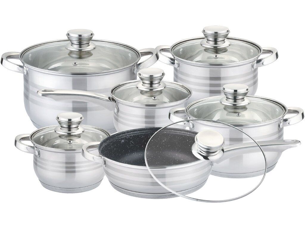 Set crockery of stainless become 12 items Edenberg EB-4040