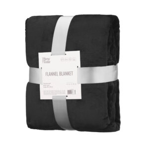 Ardesto Flannel Black Double plaid 200x220 cm ART0216SB