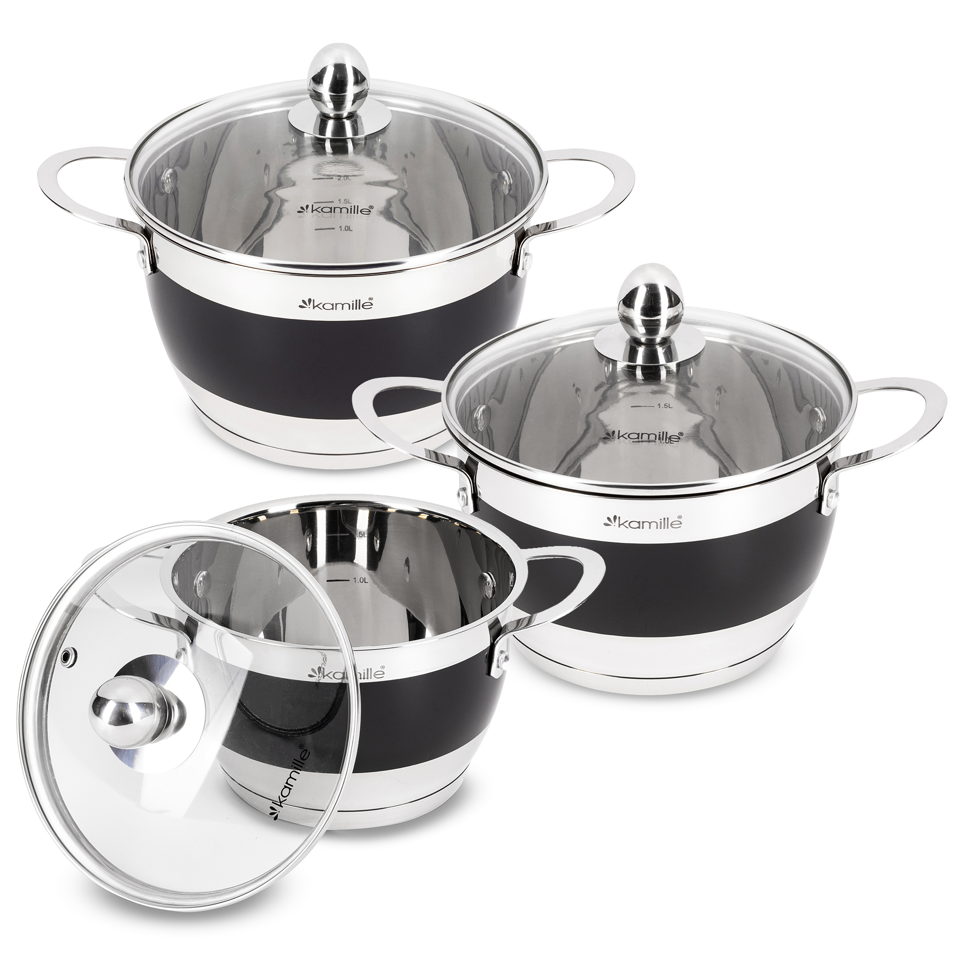 Kamille 6-piece saucepan set KM-5765