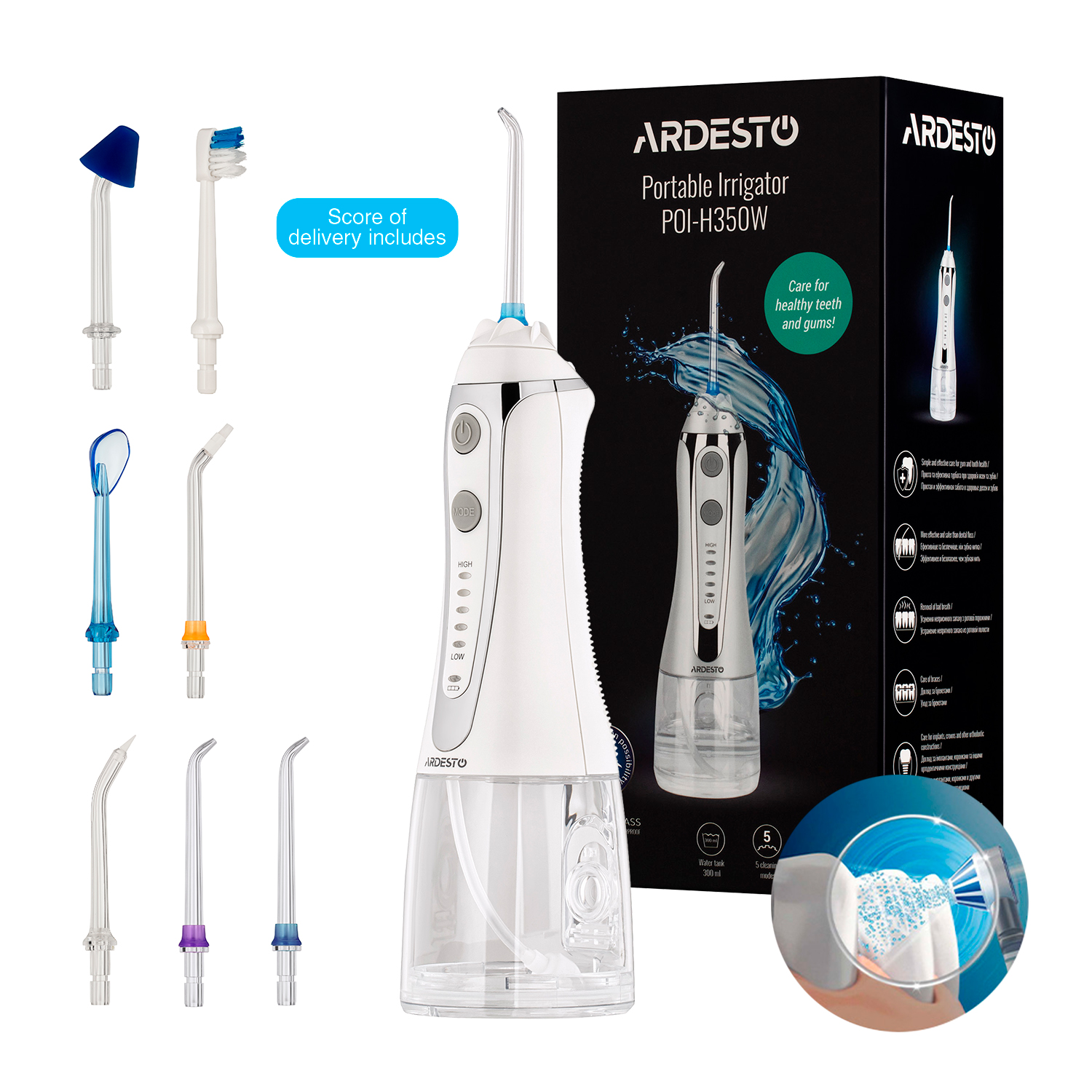 Іригатор портативний Ardesto POI-H350W - Зображення 2