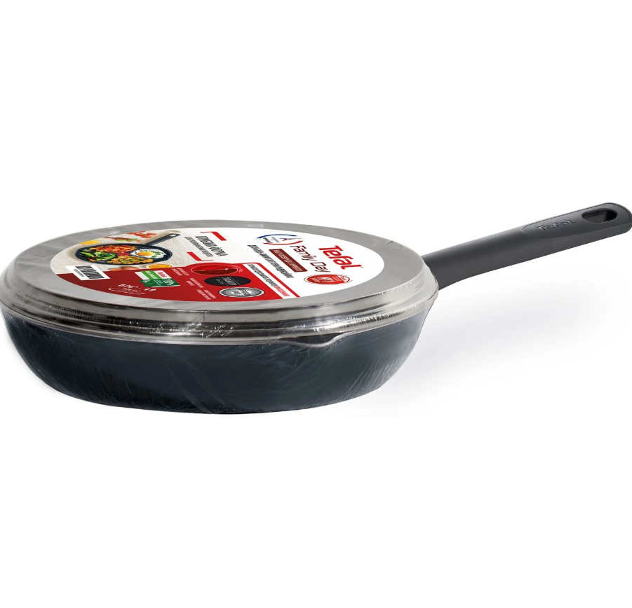 Tefal Family Day frying pan with lid, 26 cm, aluminum, Bakelite, glass, black B5660553UA