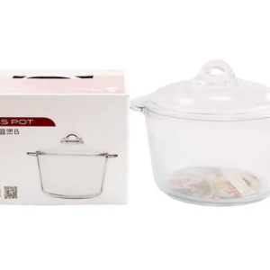 Glass heat-resistant saucepan with lid 2.5 l Interos 00093040