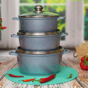 Set of pans with granite coating 6 items Benson BN-385